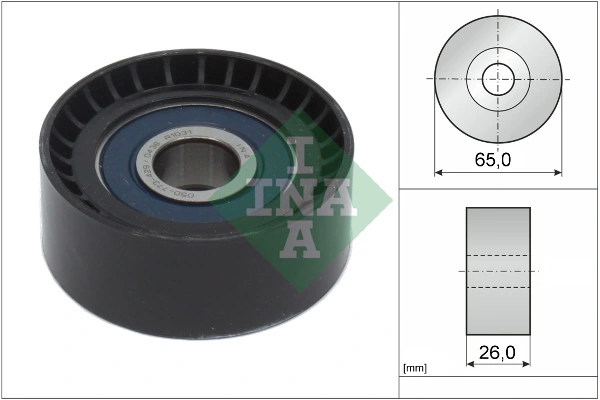 Deflection/Guide Pulley, V-ribbed belt